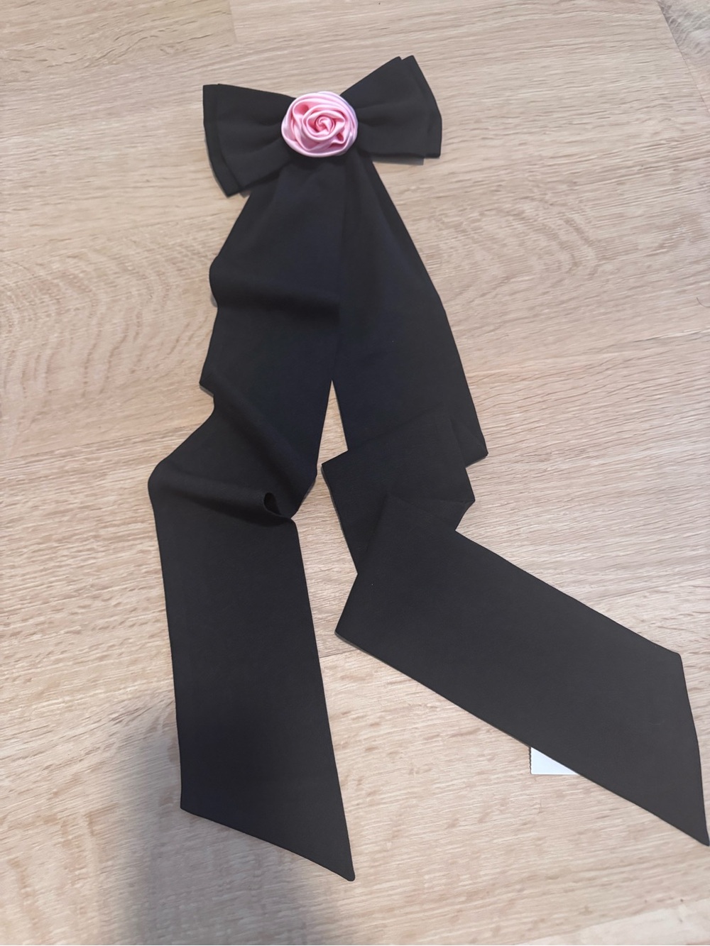 (NWT) Sandy Liang Corsage Palermo Bow Hair barrette in Black - sold out